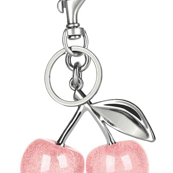 Pink Cherry Keychain Accessory - Picture 2 of 2